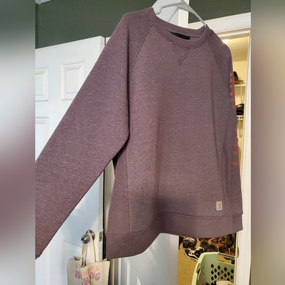 NWOT Carhartt Heather Purple Women's Sweatshirt - Picture 5 of 7